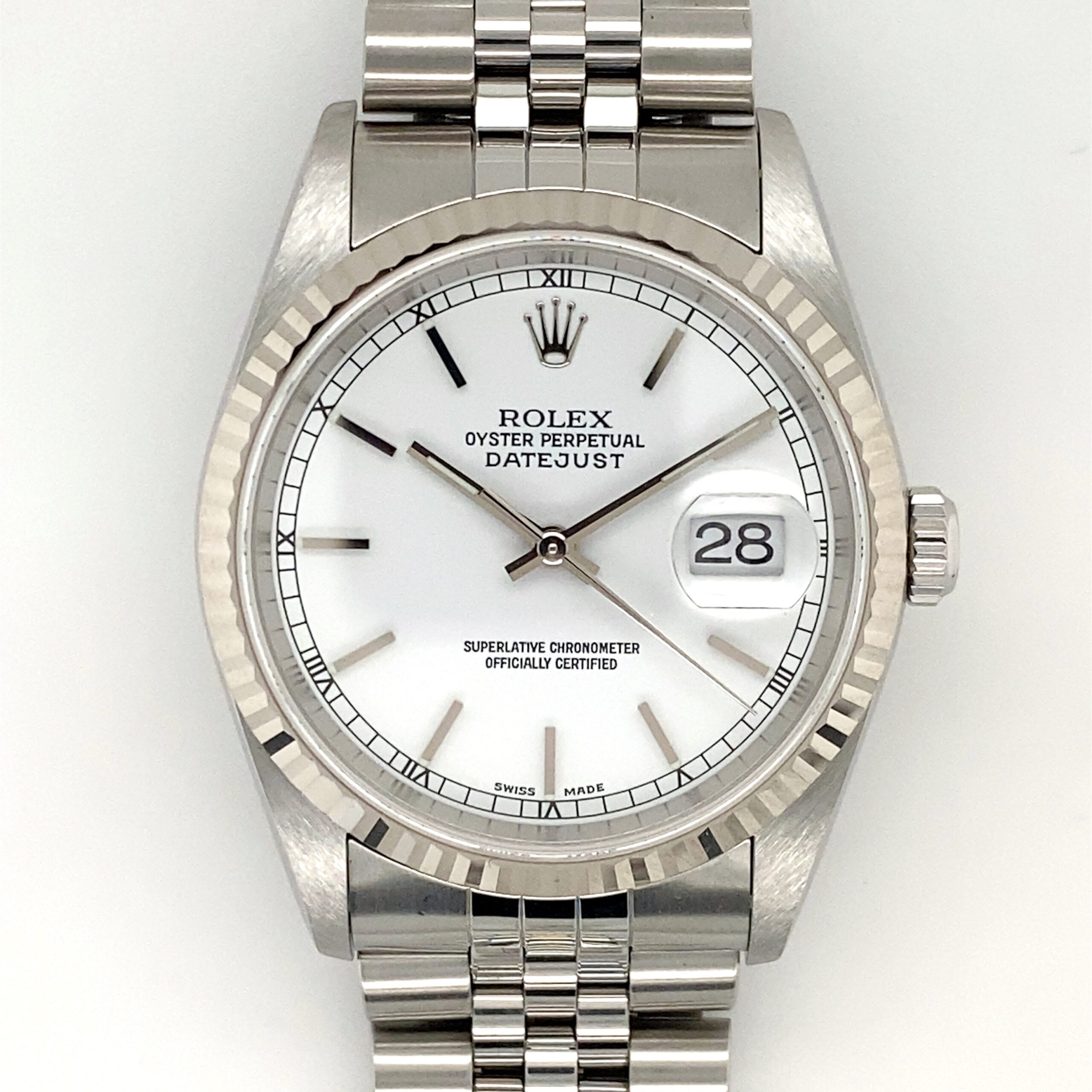 Datejust 36mm white outlet dial